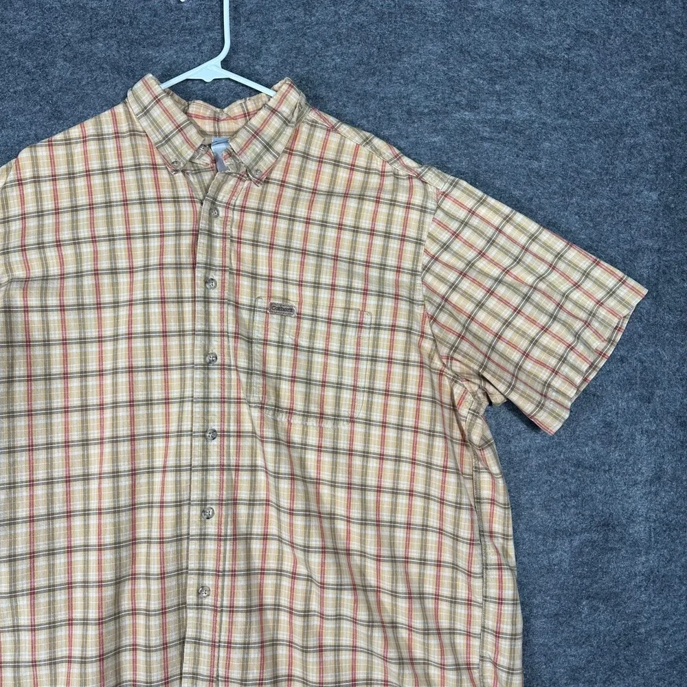 Carhartt Mens Plaid Short Sleeve Button Up Shirt Casual Workwear Size‎ 2XL